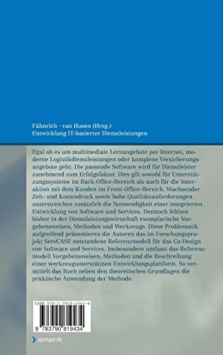 Entwicklung ITbasierter Dienstleistungen: CoDesign von Software und Services mit ServCASE (German Edition),Used