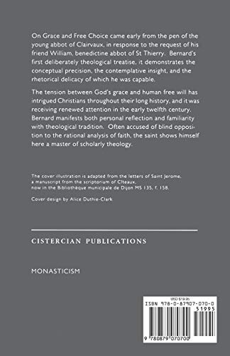 On Grace and Free Choice (Volume 19) (Cistercian Fathers Series),Used