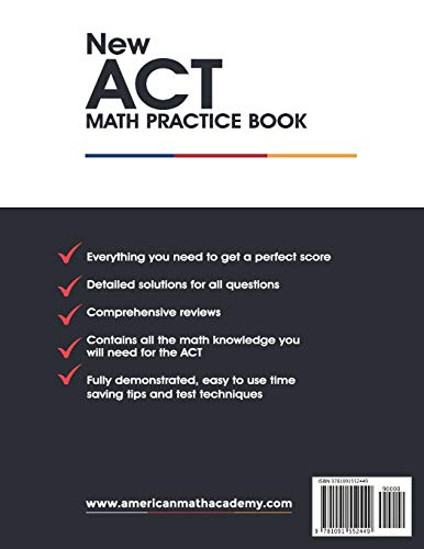 New ACT Math Practice Book,Used