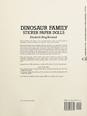 Dinosaur Family Sticker Paper Dolls (Dover Paper Dolls),Used