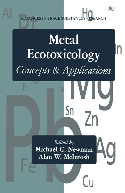 Metal Ecotoxicology Concepts And Applications: Concepts & Applications (Advances In Trace Substances Research),Used