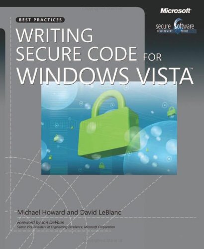Writing Secure Code for Windows Vista (Pro  Step by Step Developer),Used