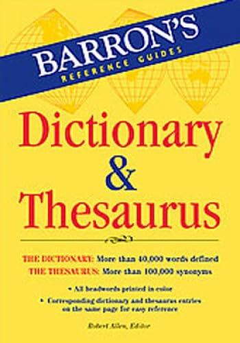 Barron's Dictionary & Thesaurus (Barron's Reference Guides),Used