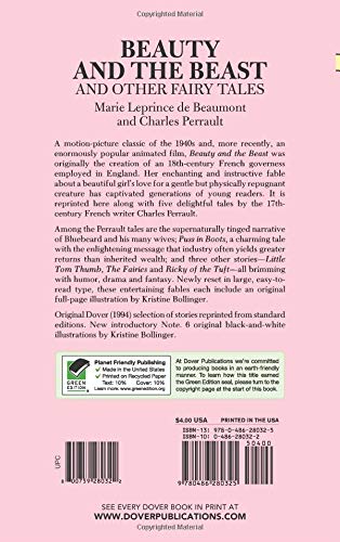 Beauty and the Beast and Other Fairy Tales (Dover Children's Thrift Classics),Used