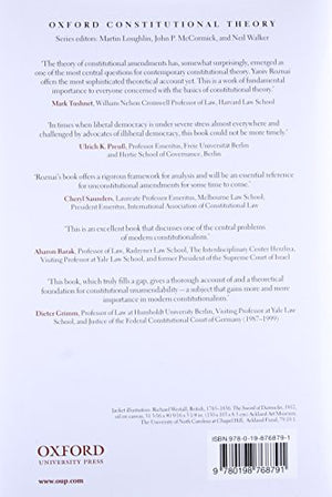 Unconstitutional Constitutional Amendments: The Limits of Amendment Powers (Oxford Constitutional Theory),Used