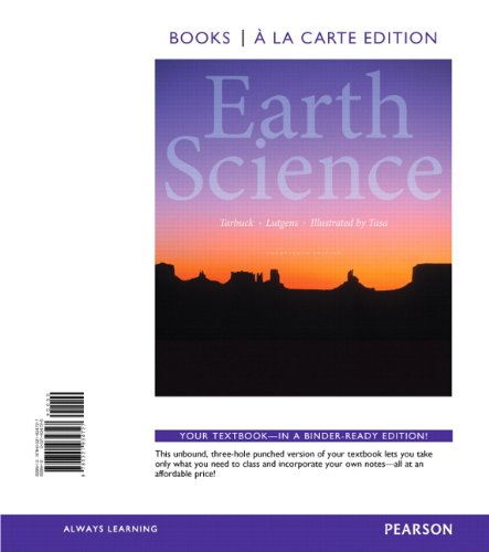 Earth Science, Books A La Carte Edition (14Th Edition),New