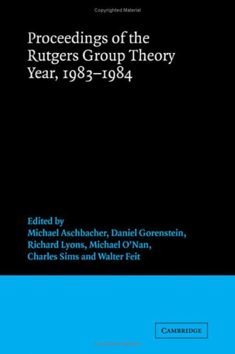 Proceedings of the Rutgers Group Theory Year, 19831984,Used