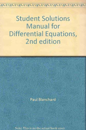 STUDENT SOLUTIONS MANUAL FOR DIFFERENTIAL EQUATIONS (Second Edition),Used