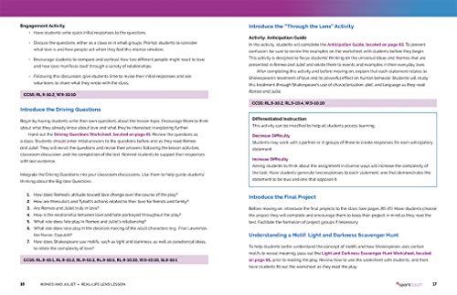 SparkTeach: Romeo and Juliet: Lesson Plans, DIscussion Questions, Projects, Worksheets, and More (Volume 16),Used