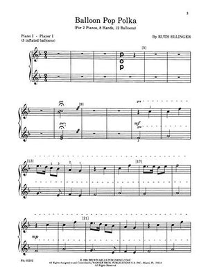 Balloon Pop Polka: Sheet (Keyboard Ensemble Series),Used