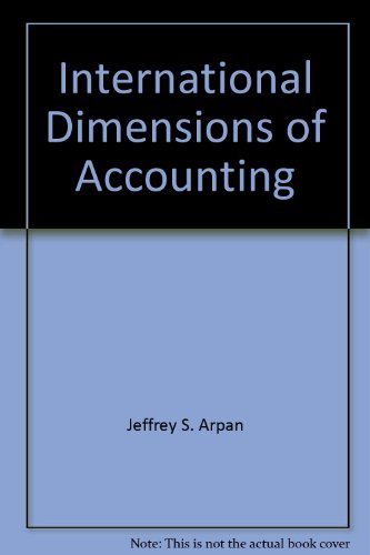 International dimensions of accounting (The Kent international business series),Used