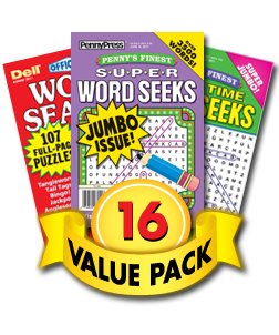 Family Word Seek / Word Search Puzzle Books For Everyone  16 Pack [Paperback] Penny Press/Dell Magazines