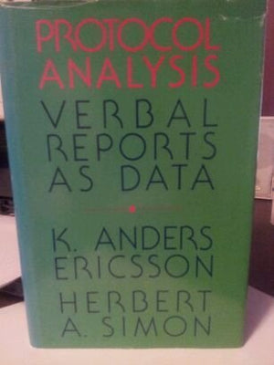 Protocol Analysis: Verbal Reports As Data (Bradford Books),Used