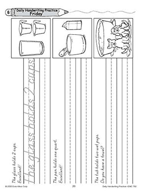 EvanMoor Daily Handwriting Practice Modern Manuscript, KindergartenGrade 6, Homeschooling and Classroom Resource Workbook, Pen,Used