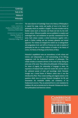 Nietzsche: Writings from the Early Notebooks (Cambridge Texts in the History of Philosophy),Used