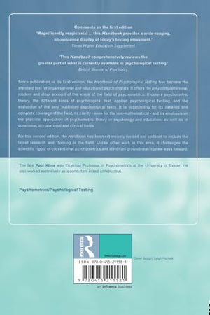 Handbook of Psychological Testing, Second Edition
