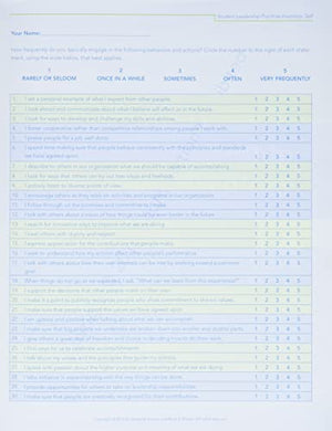 The Student Leadership Practices Inventory: Self Assessment,Used