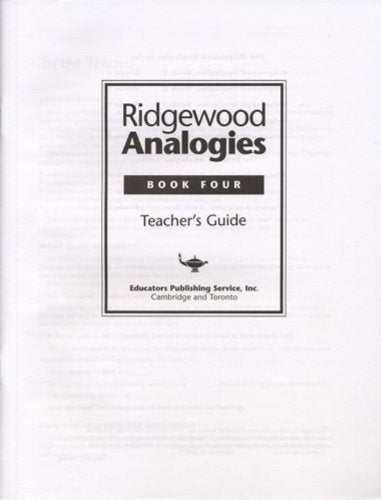 Ridgewood Analogies Bk 4 Key (Grd 7),Used
