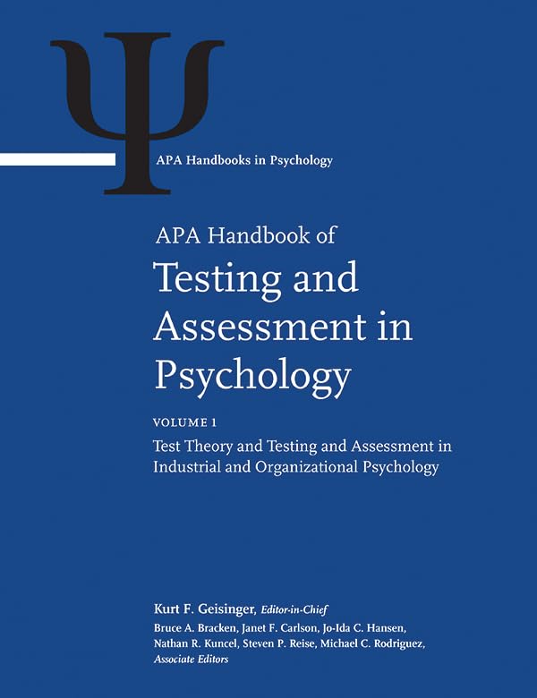 APA Handbook of Testing and Assessment in Psychology (3 Volume Set),New