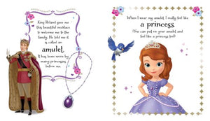 Disney Sofia The First: Becoming A Princess: Storybook And Amulet Necklace (1) (Storybook With Jewelry)