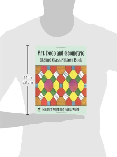 Art Deco And Geometric Stained Glass Pattern Book (Dover Stained Glass Instruction),New