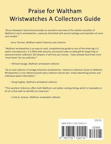 Waltham Wristwatches A Collectors Guide,Used