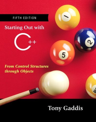 Starting Out With C++: From Control Structures Through Objects (Formerly 'Standard Version') (5Th Edition),New
