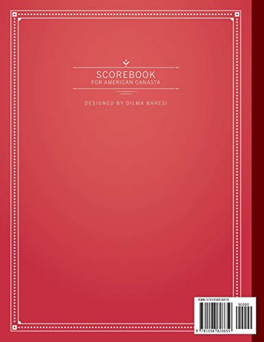 Classic Canasta Score Book: Canasta Scoring notepad to Keep record of your Card Games,Used