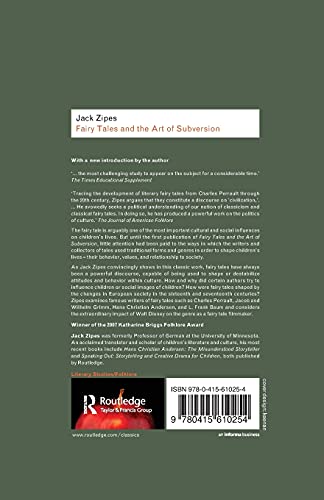 Fairy Tales And The Art Of Subversion (Routledge Classics),New