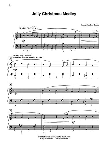 Dan Coates Popular Piano Library  Medleys For Christmas-new