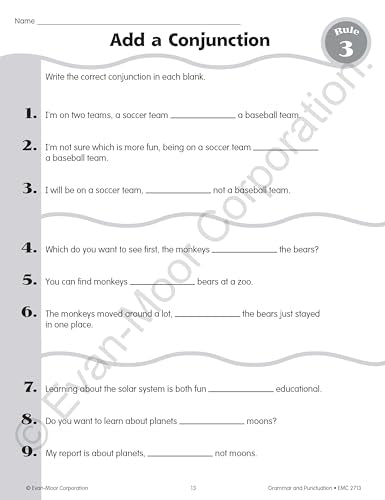 Grammar and Punctuation, Grade 3,New