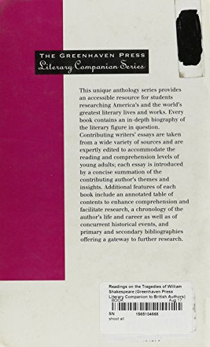 Readings on the Tragedies of William Shakespeare (Greenhaven Press Literary Companion to British Authors),Used