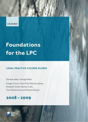 Foundations for the LPC 20082009 (Blackstone Legal Practice Course Guide),Used