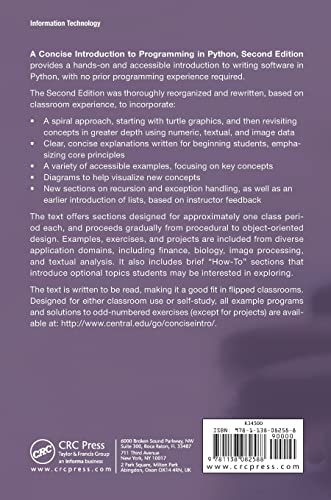 A Concise Introduction to Programming in Python (Chapman & Hall/CRC Textbooks in Computing),Used