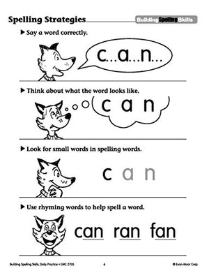 Evanmoor Building Spelling Skills, Grade 1  Homeschooling & Classroom Resource Workbook, Reproducible Worksheets, Teaching Edi