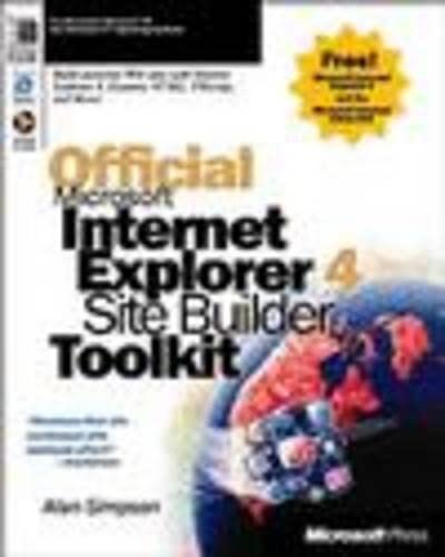 Official Microsoft Internet Explorer 4 Site Builder Toolkit,Used
