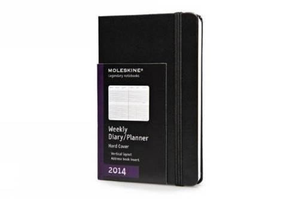 Moleskine 2014 Weekly Planner, Vertical, 12 Month, Pocket, Black, Hard Cover (3.5 X 5.5)