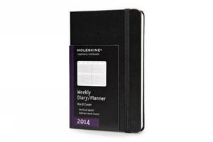 Moleskine 2014 Weekly Planner, Vertical, 12 Month, Pocket, Black, Hard Cover (3.5 X 5.5)