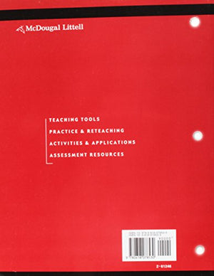 Algebra 1: Concepts and Skills: Resource Book Chapter 3,Used