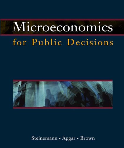Microeconomics for Public Decisions with Economic Applications Card,Used
