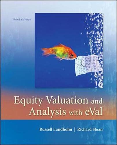 Equity Valuation And Analysis W/Eval,Used