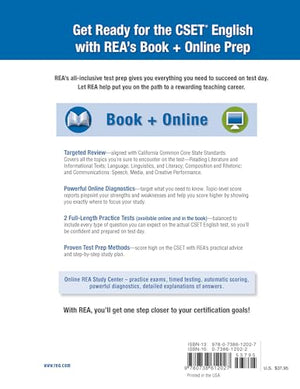 Cset English Subtests Iiv Book + Online (Cset Teacher Certification Test Prep)