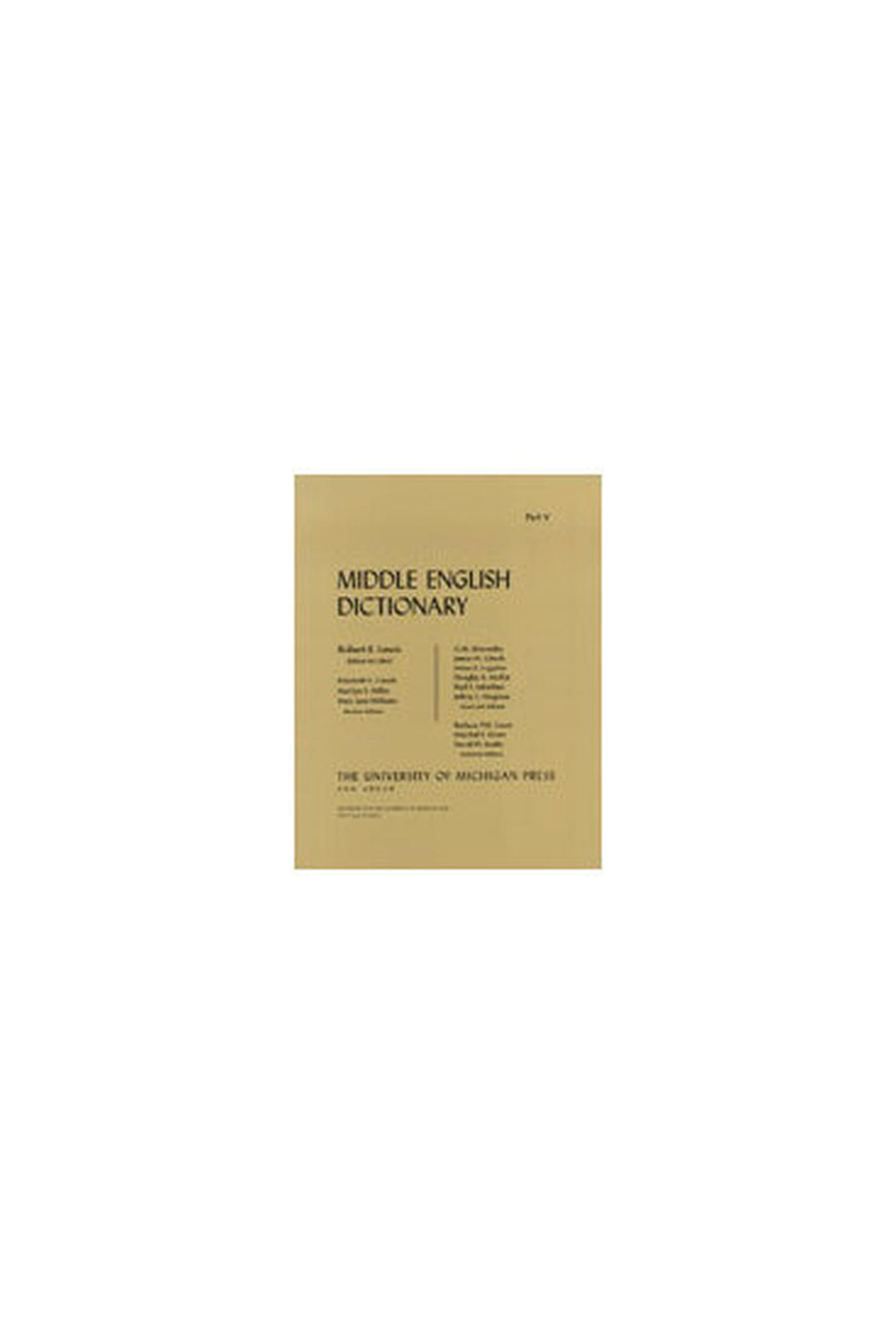 Middle English Dictionary (Volume U.3),Used