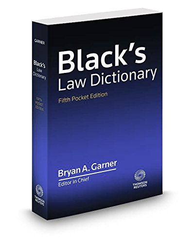 Black?S Law Dictionary, Pocket, 5Th Edition