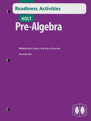 Holt PreAlgebra: Readiness Activities with Answer Key,Used