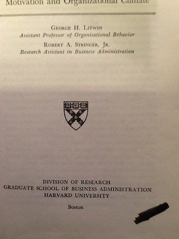 Motivation And Organizational Climate,New
