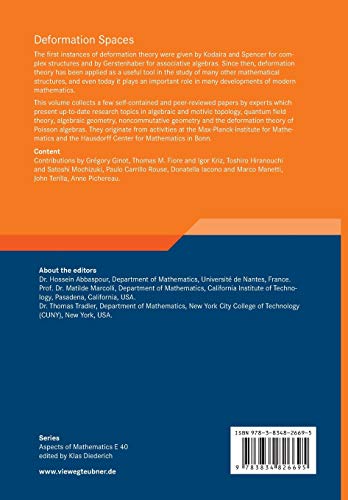 Deformation Spaces: Perspectives on algebrogeometric moduli (Aspects of Mathematics, 40),Used