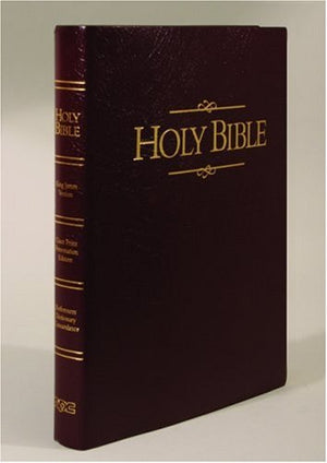Holy Bible, Giant Print Presentation Edition: King James Version, Burgandy Cover,Used
