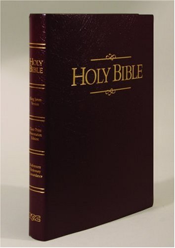 Holy Bible, Giant Print Presentation Edition: King James Version, Burgandy Cover,Used