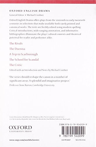The School for Scandal and Other Plays (Oxford World's Classics),Used